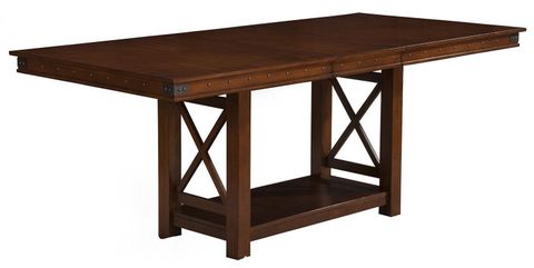 Artisan Pecan Extendable Counter Height Dining Table From Alpine ... within Old Town Extendable Dining Table, Warm Pecan Brown