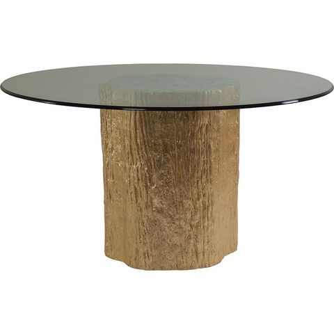 Artistica Home 01-2036-870-56C Trunk Segment 56 ": Round Dining Table ... pertaining to The Allure of Gold Leaf Glass Dining Tables Discover the Safavieh Alexandra