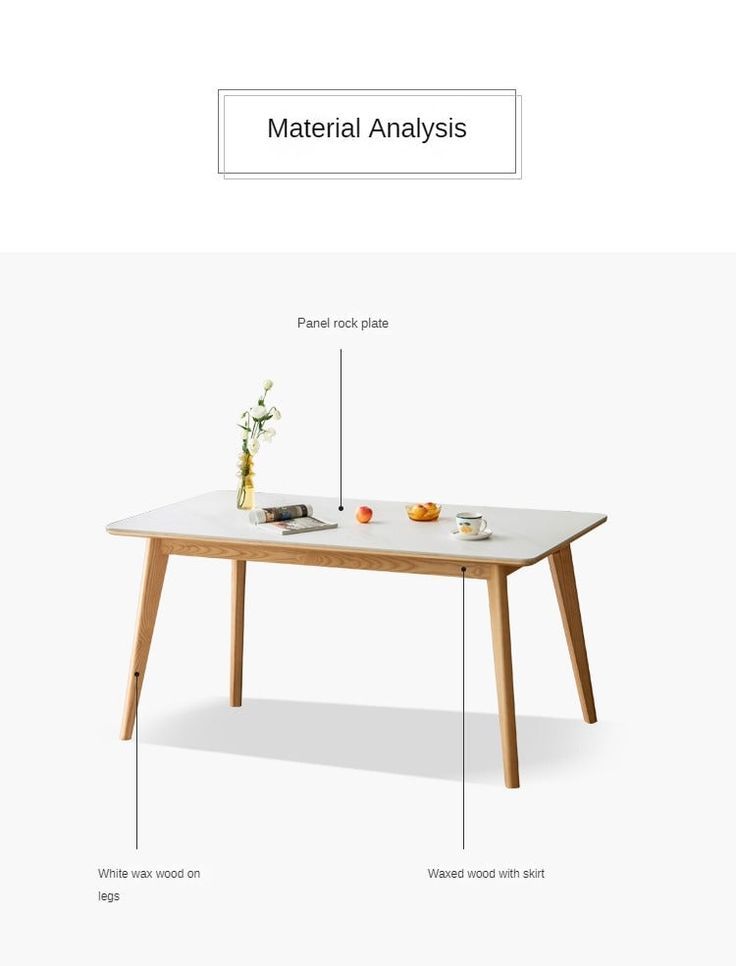 Ash Solid Wood Dining Table With Rock Slab Surface | Solid Wood Dining ... with regard to The Elegant Simplicity of a White Ash Solid Wood Rock Coffee Table