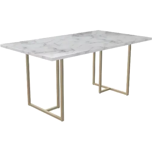 Astor White Marble And Gold Dining Table | Rc Willey | Dining Table ... pertaining to Safavieh Couture Rosie Marble Top Dining Table White/Gold