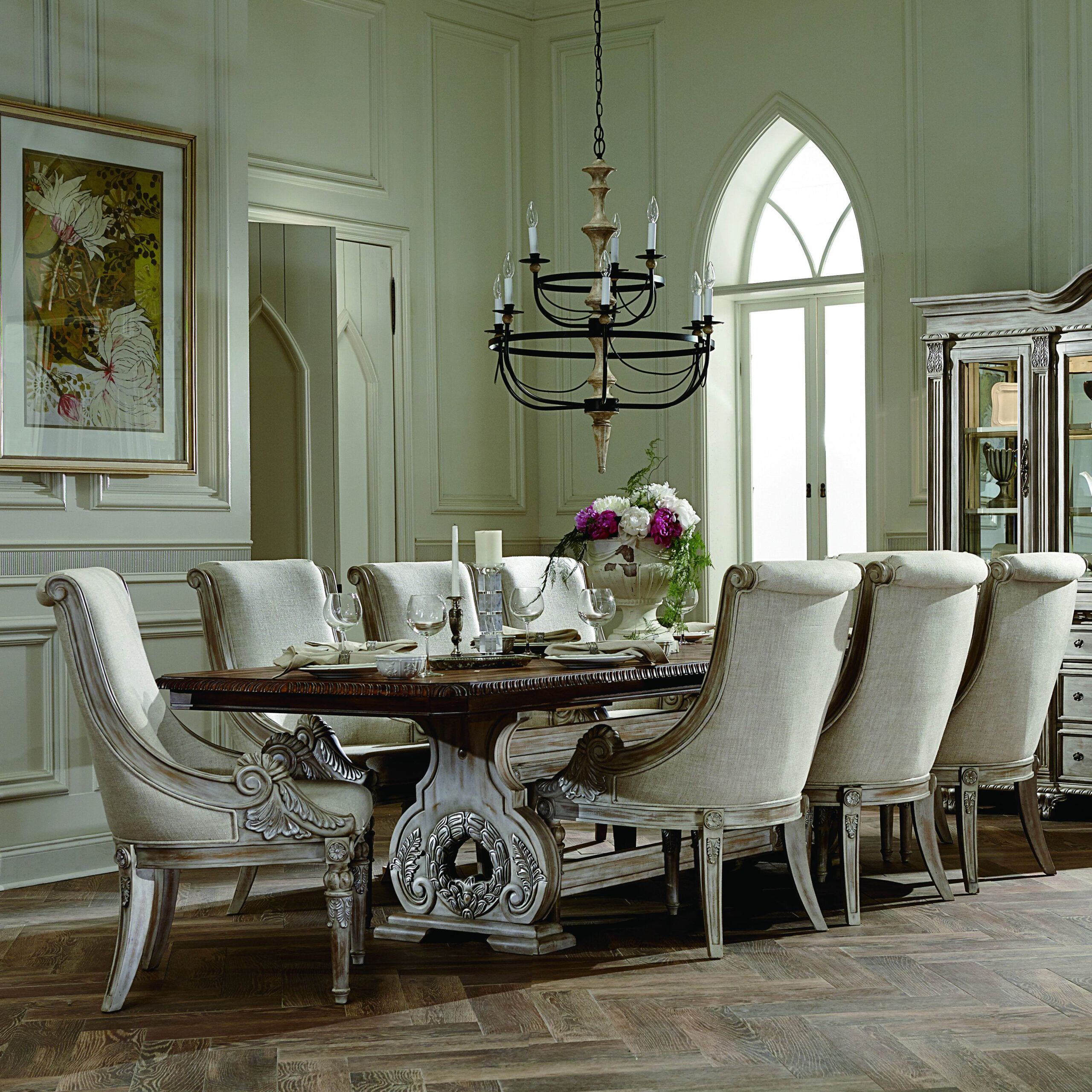 Astoria Grand Chirk Trestle Extendable Dining Table &amp; Reviews | Wayfair for Astoria Trestle Table