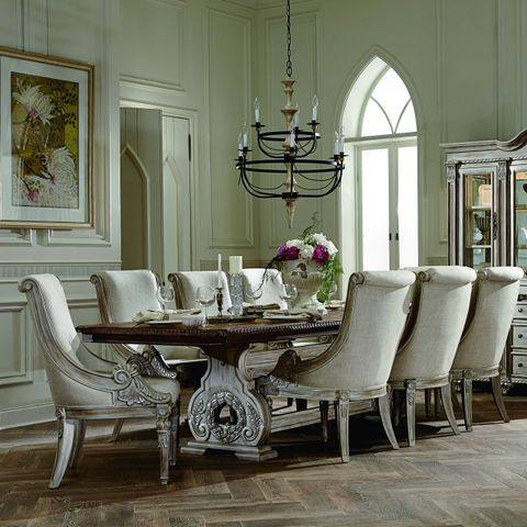 Astoria Grand Chirk Trestle Extendable Dining Table & Reviews | Wayfair for Astoria Trestle Table