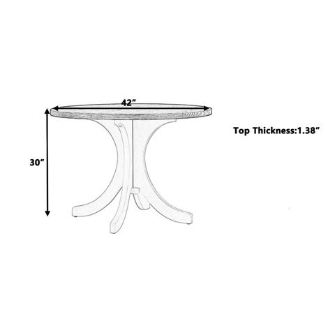 August Grove® Brinli Modern Design Wooden Round Dining Table With Solid ... pertaining to The Enduring Appeal of Dark Gray Rubber Wood Round Dining Tables