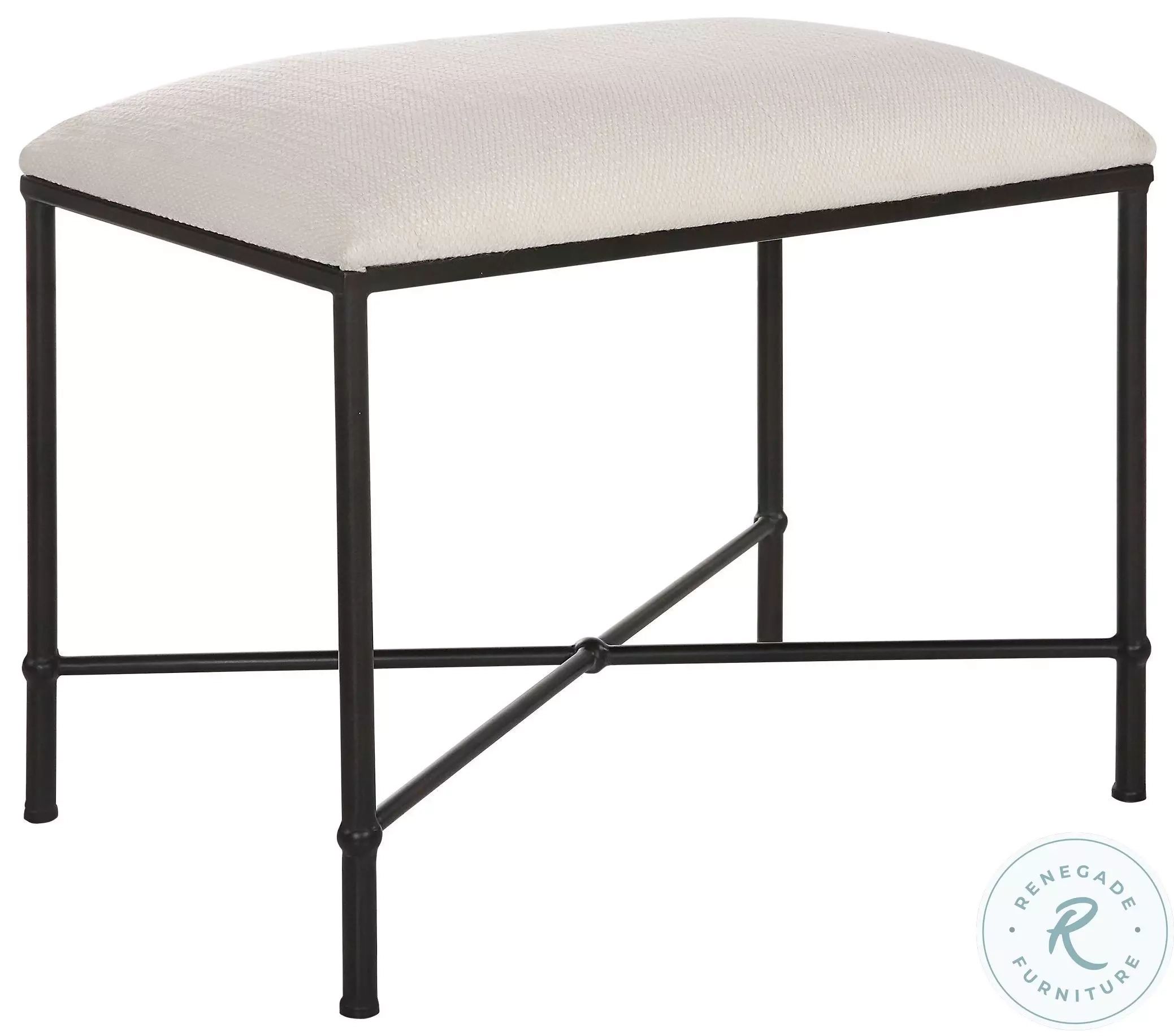 Avenham Black And White Small Framed Bench From Uttermost | Coleman ... with Integrating the Uttermost Avenham Bench for Enhanced Functionality and Style