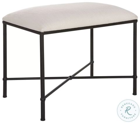 Avenham Black And White Small Framed Bench From Uttermost | Coleman ... with Integrating the Uttermost Avenham Bench for Enhanced Functionality and Style