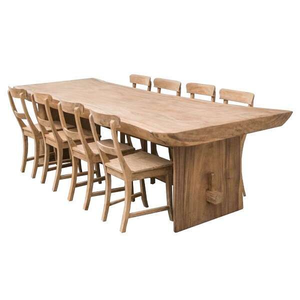 Bali Coastal Dining Furniture | Fuzen Decor Bali Furniture And Decor pertaining to Handmade Teak Wood Dining Table Bali Style