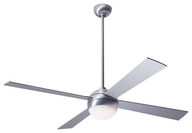 Ball 20W Led Fan, Brushed Aluminum, 42&quot; Aluminum Blades, 52&quot; Blades ... intended for Modern Outdoor Ceiling Fan Aluminum Blades