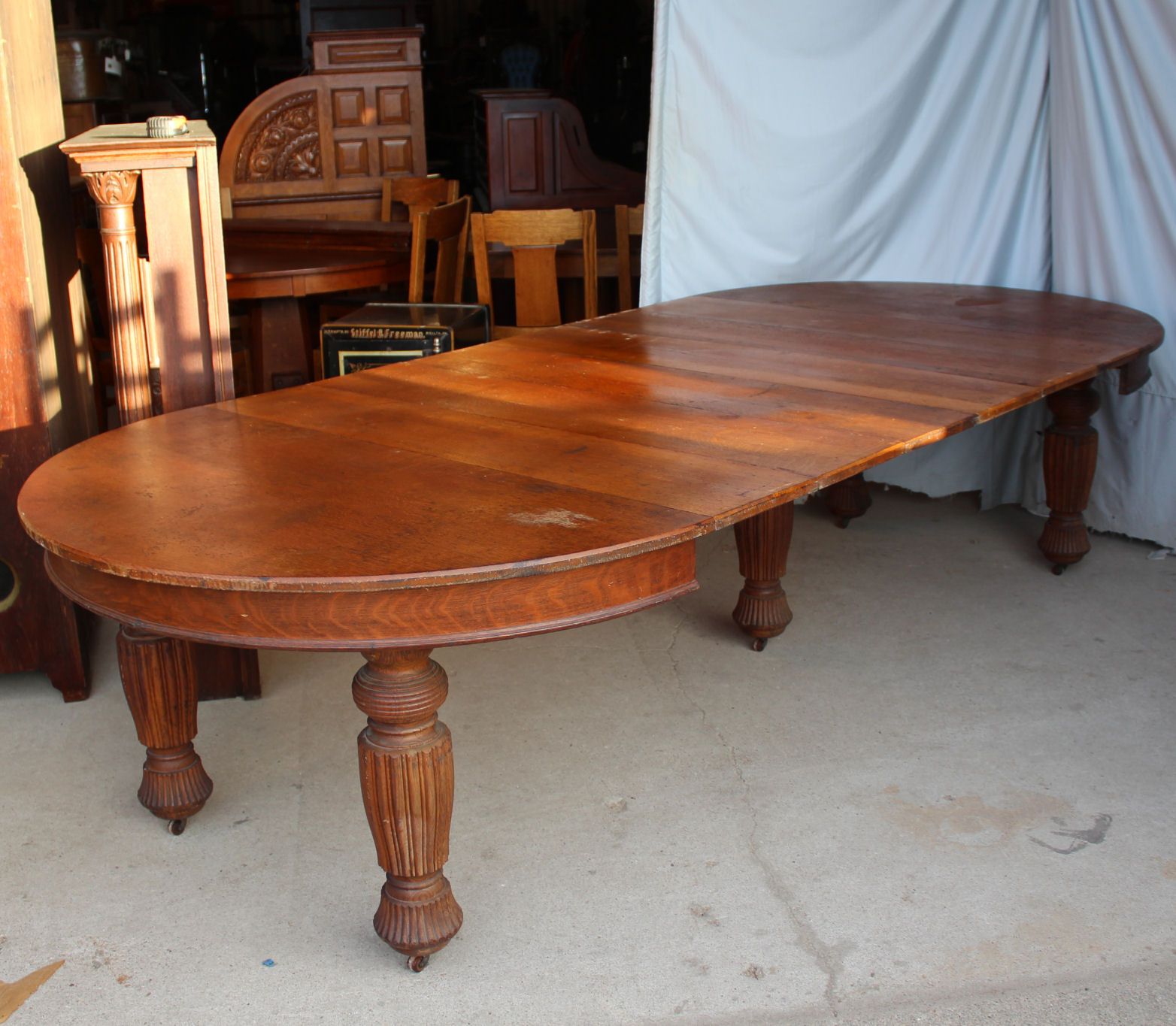 Bargain John's Antiques | Antique Round Oak Dining Table With Five Legs ... with Understanding the timeless appeal of vintage dining tables with antique legs