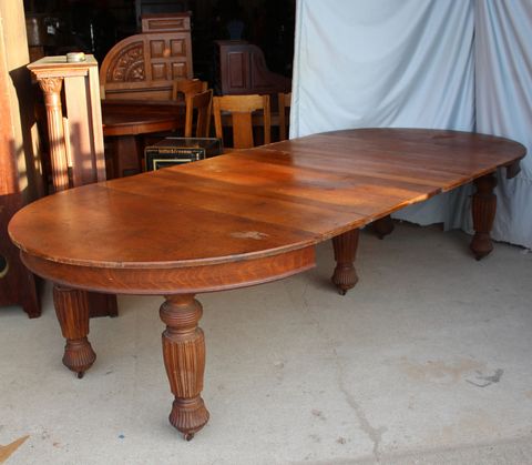 Bargain John's Antiques | Antique Round Oak Dining Table With Five Legs ... with Understanding the timeless appeal of vintage dining tables with antique legs