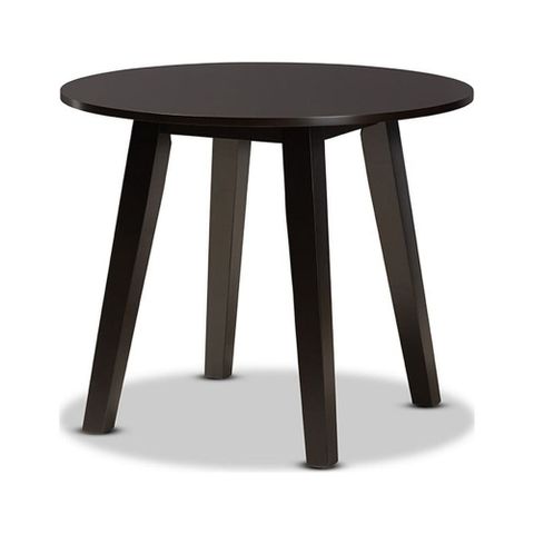 Baxton Studio Ela 35-Inch Round Wood Dining Table, Dark Brown Finish ... throughout Etiwanda 35" Round Dining Table, Dark Brown
