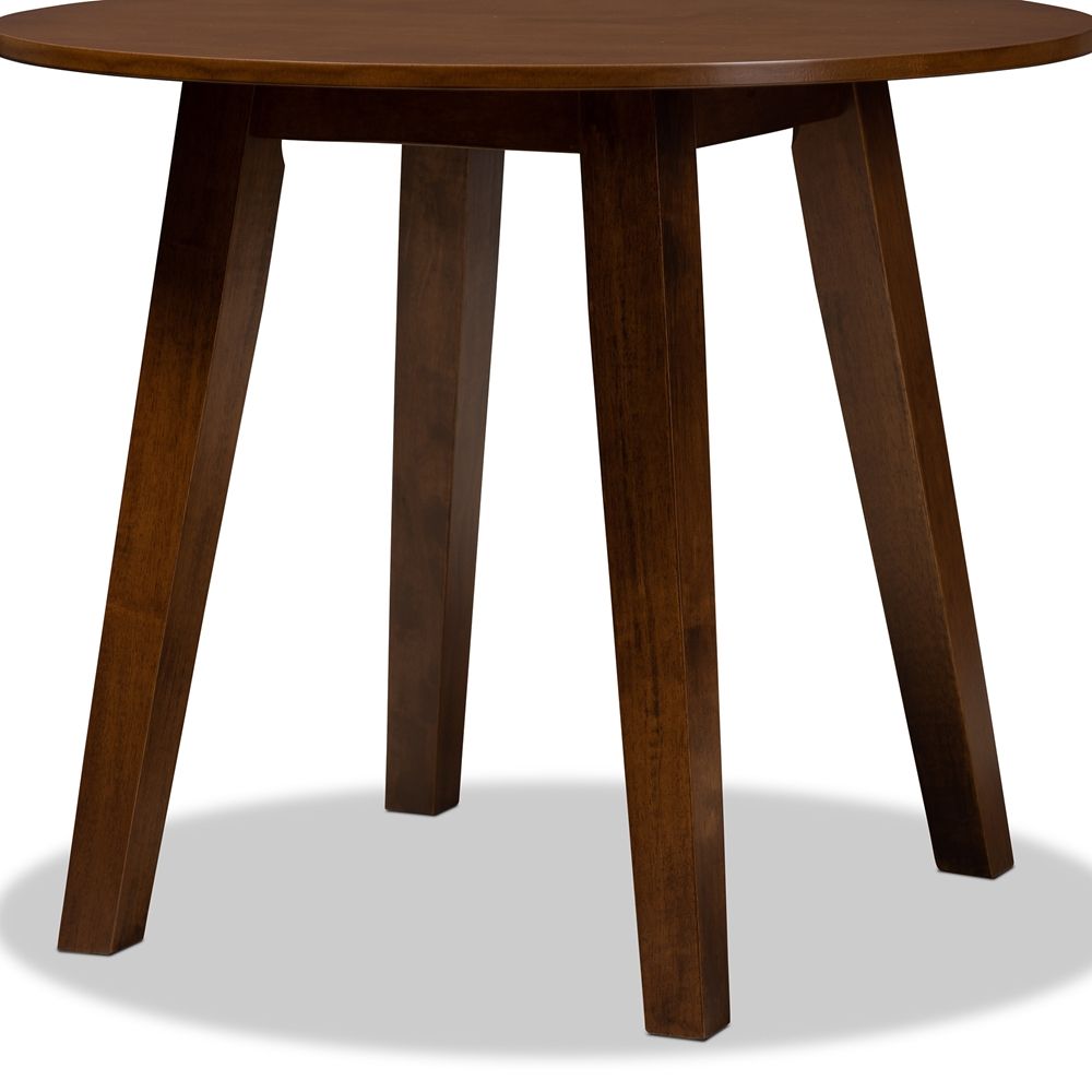 Baxton Studio Ela Modern And Contemporary Walnut Brown Finished 35-Inch ... intended for Elevate Your Space with a 35-Inch Walnut Round Table
