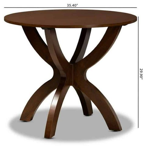 Baxton Studio Tilde Walnut Finished 35-Inch-Wide Round Wood Dining Table in Styling Your Home with the Versatile Ela Walnut Dining Table