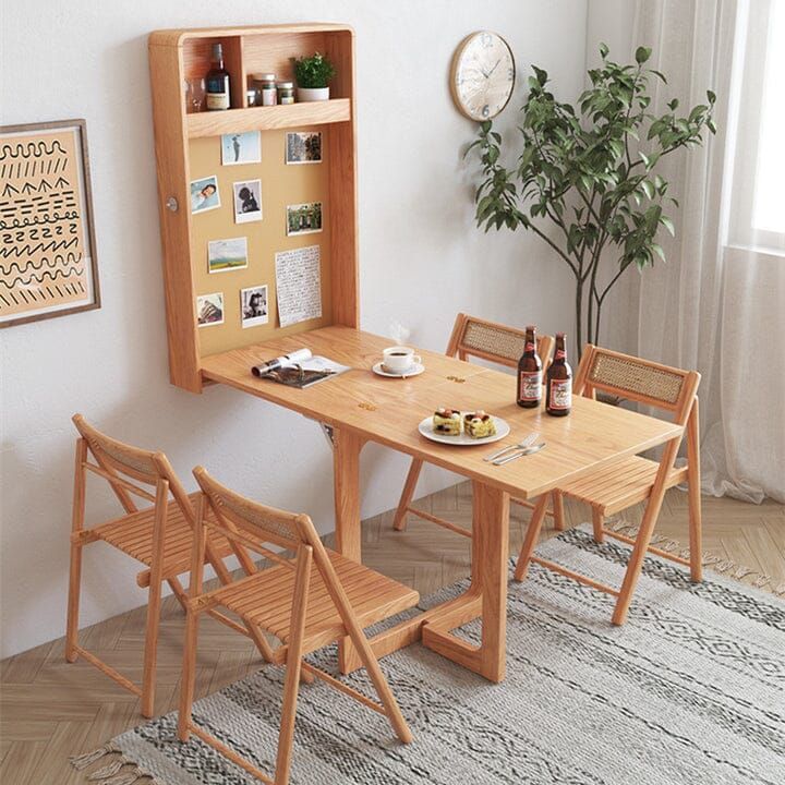 Bella Folding Desk And Dining Table | Wall Mounted Folding Table ... in Efficient dining solutions: Why foldable wall tables are perfect for small apartments