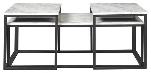 Benzara Bm226510 3 Piece Occasional Table Metal Frame, Marble Top ... inside Marble Top Table Sets Understanding Their Unique Beauty