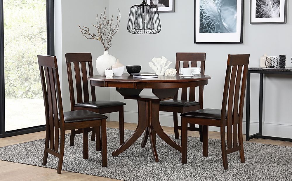 Best 15+ Of Dark Brown Round Dining Tables with regard to Etiwanda 35&quot; Round Dining Table, Dark Brown