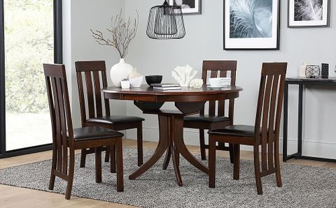 Best 15+ Of Dark Brown Round Dining Tables with regard to Etiwanda 35" Round Dining Table, Dark Brown