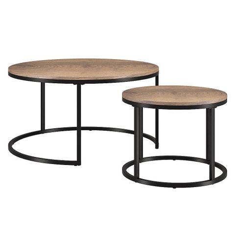 Best Buy: Camden&Wells Watson Nesting Coffee Table (Set Of 2) Blackened ... for Norden Coffee Table Set Black & Bronze