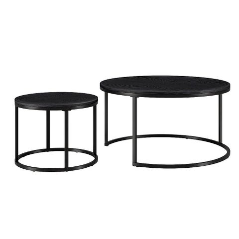 Best Buy: Camden&Wells Watson Nesting Coffee Table (Set Of 2) Blackened ... intended for The Enduring Appeal of the Norden Coffee Table Set Black & Bronze