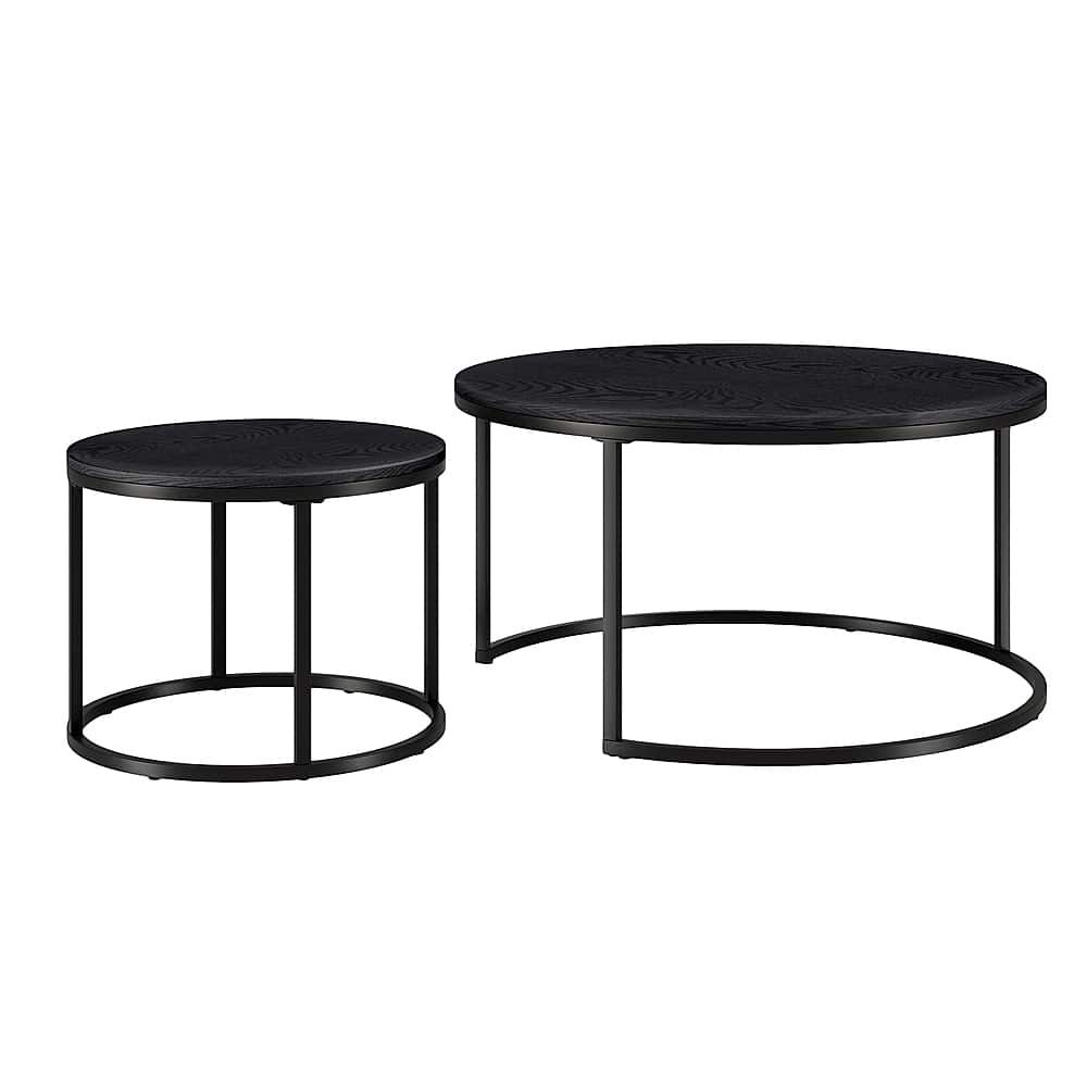 Best Buy: Camden&amp;Wells Watson Nesting Coffee Table (Set Of 2) Blackened ... regarding Norden Coffee Table Set (2-Piece) Black &amp; Bronze