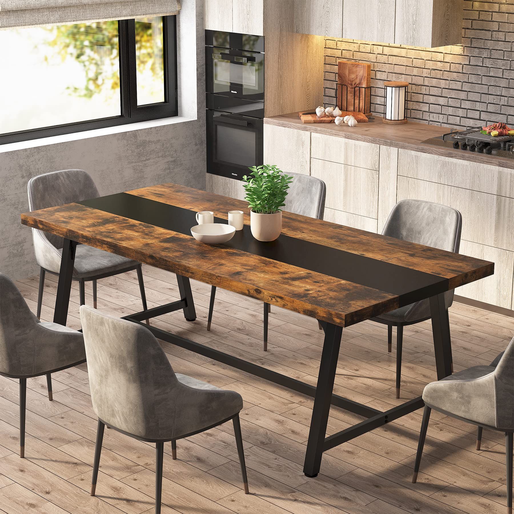 Best Industrial Dining Tables For A Stylish And Functional Space ... with Industrial Dining Table With Black Steel Frame