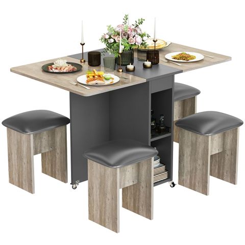 Best Space-Saving Dining Tables To Maximize Your Space – Engineers And ... for Space Saving Dining Table With Wheels