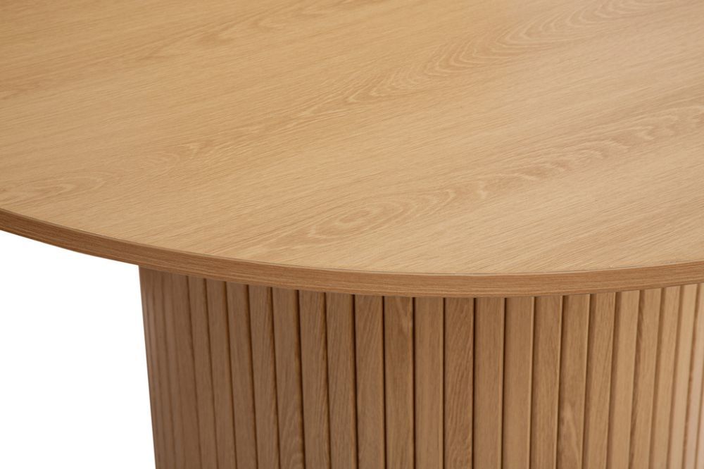 Birlea Furniture Axel Oak Round Fluted Dining Table for How the Terra Dark Brown Wood Table Elevates Your Dining Space