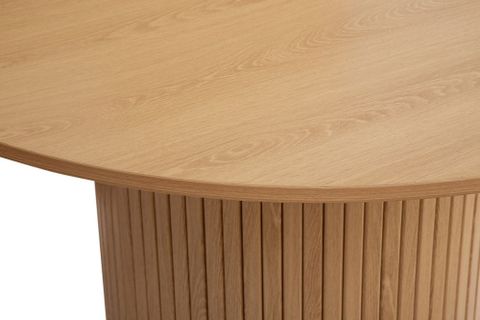 Birlea Furniture Axel Oak Round Fluted Dining Table for How the Terra Dark Brown Wood Table Elevates Your Dining Space