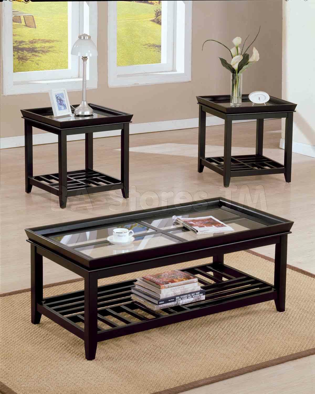 Black Coffee And End Table Sets | Living Room Table Sets, Coffee Table ... in Choosing the Perfect Black Wooden Coffee Table Set for Your Living Room