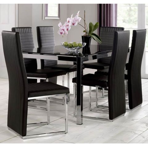 Black Dining Room Chairs with regard to The Art of Styling Contemporary Black Dining Sets for Everyday Living