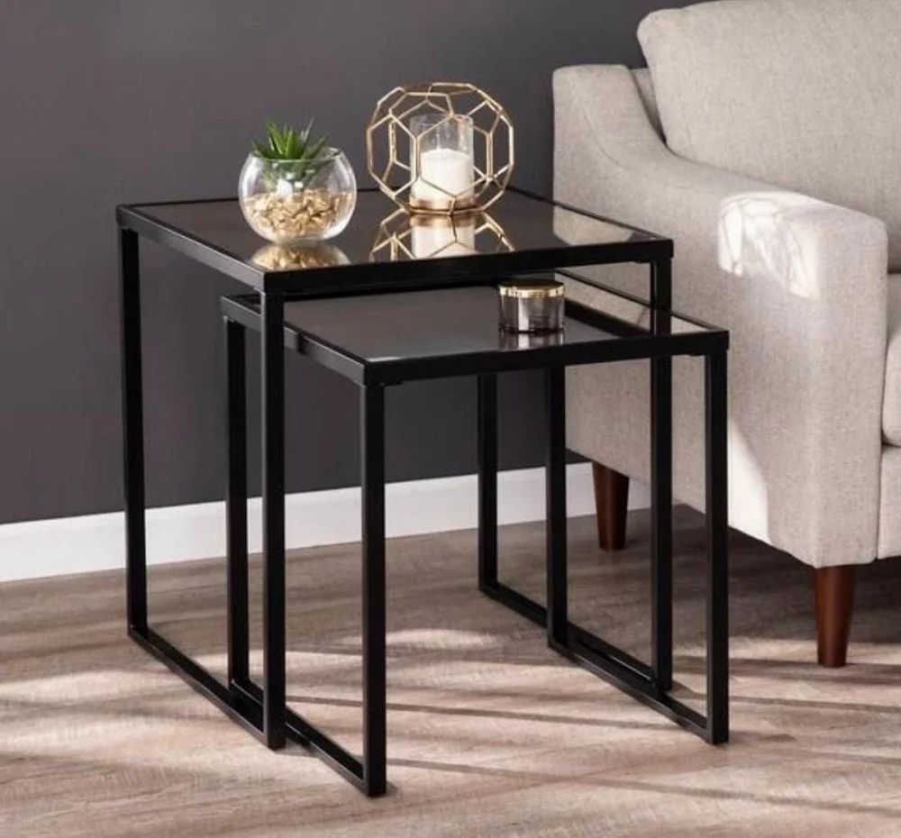 Black Iron Nesting Table Set At ₹ 10000/Set | Nesting Table Set In ... regarding Black Iron And Stained Wood Nesting Table Set With Bear Scene