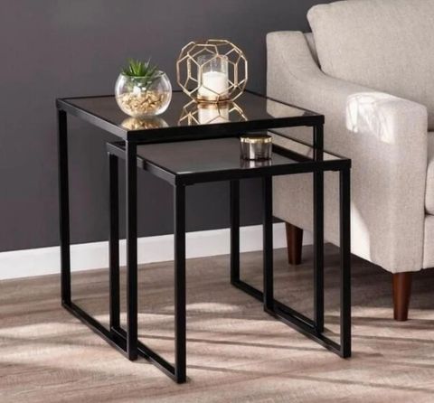 Black Iron Nesting Table Set At ₹ 10000/Set | Nesting Table Set In ... regarding Black Iron And Stained Wood Nesting Table Set With Bear Scene