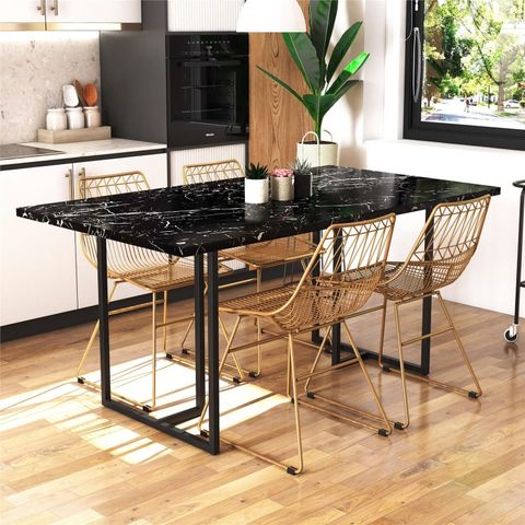 Black Marble Dining Table - Foter intended for Transforming your dining space with sleek modern black marble table designs