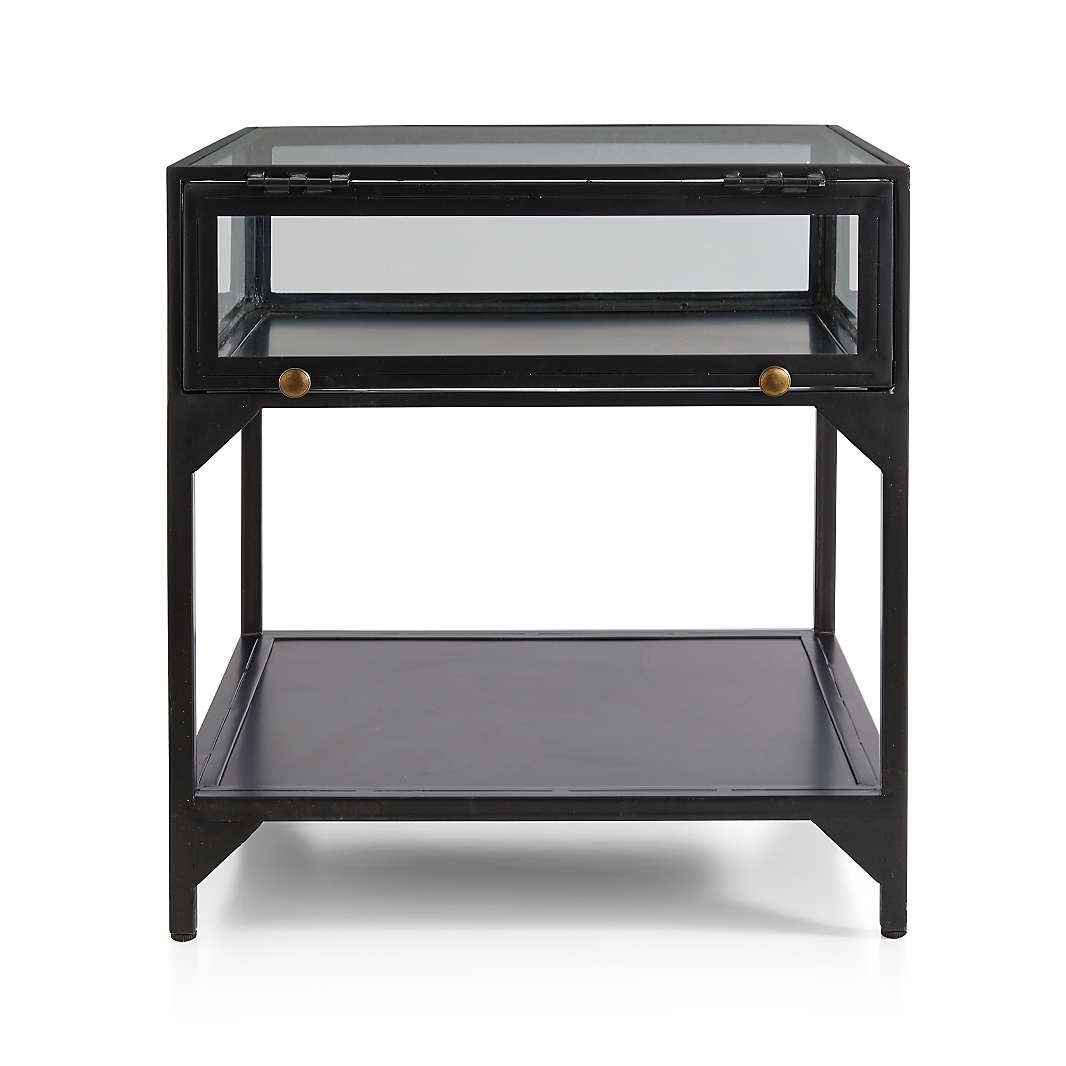 Black Side Tables | Crate &amp; Barrel within Black Side Table