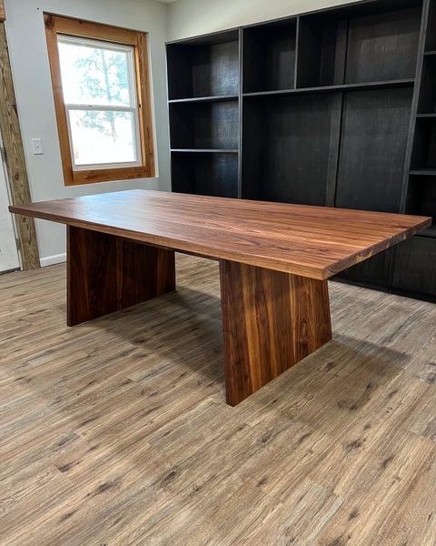 Black Walnut Dining Table - Johnson Company Woodworking : Johnson ... in Black Walnut Solid Wood Slate Dining Table, Rich Dark Walnut Color/ Top Black