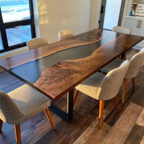 Black Walnut Dining Table | Wood Table Design, Black Walnut Table ... intended for Black Walnut Solid Wood Slate Dining Table, Rich Dark Walnut Color/ Top Black