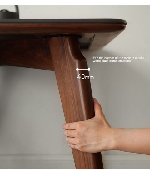 Black Walnut Solid Wood Slate North American Dining Table regarding Black Walnut Solid Wood Slate Dining Table, Rich Dark Walnut Color/ Top Black