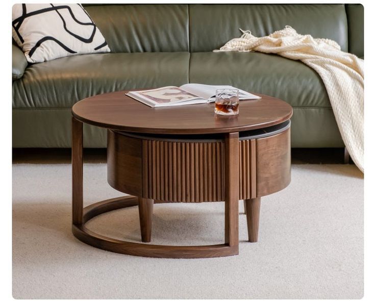 Exploring the Unique Appeal of Oak Solid Wood Rock Plate Coffee Tables