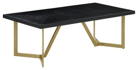 Black Wood Coffee Table With Gold Painted Legs - Contemporary - Coffee ... regarding A Designer's Guide to Incorporating Black Wood Coffee Table Sets with Gold Legs