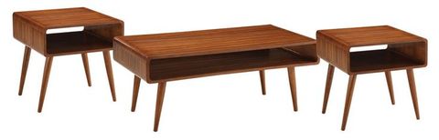 Boraam Zebra Series Rich Walnut Storage 3Pc Coffee Table Set | Coffee ... pertaining to A Closer Look at the Boraam Zebra Dansk Table Set in Rich Walnut