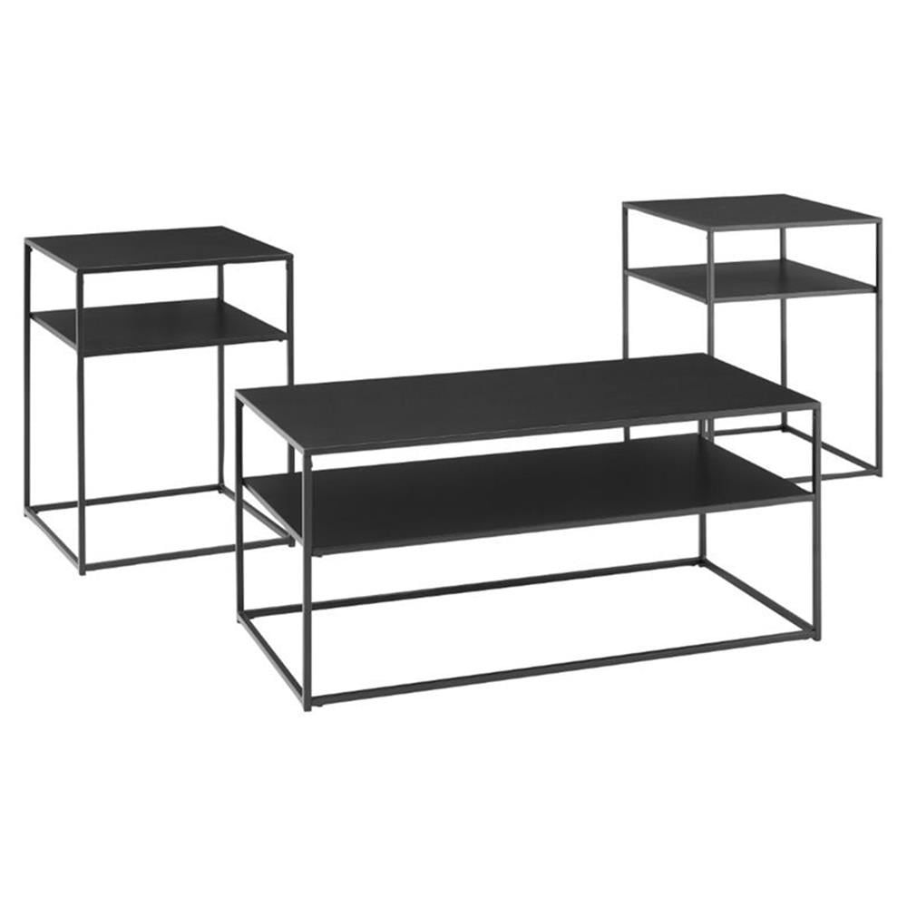 Your Guide to Integrating the Bowery Hill Matte Black Coffee Table Set