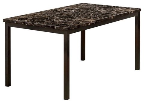 Bowery Hill Faux Marble Top Dining Table In Black - Transitional - Dining Tables - By Homesquare ... intended for Achieving a Chic and Functional Living Room with Bowery Hill Tables