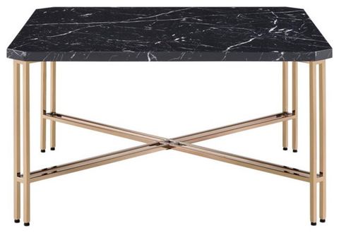 Bowery Hill Transitional Faux Marble Square Cocktail Table In Black - Contemporary - Coffee ... for Bowery Hill Transitional Faux Marble Nesting Cocktail Tables In White