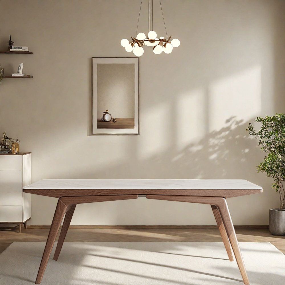 Brayden Studio® Modern Simple Small Rectangular Dining Table | Wayfair with Compact Rectangular Dining Table For Urban Homes