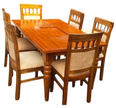 Brown Teak Wood Dining Table Set At ₹ 120000/Set | Teak Wood Dining Set ... with regard to Teak Wood Dining Table With Matte Finish