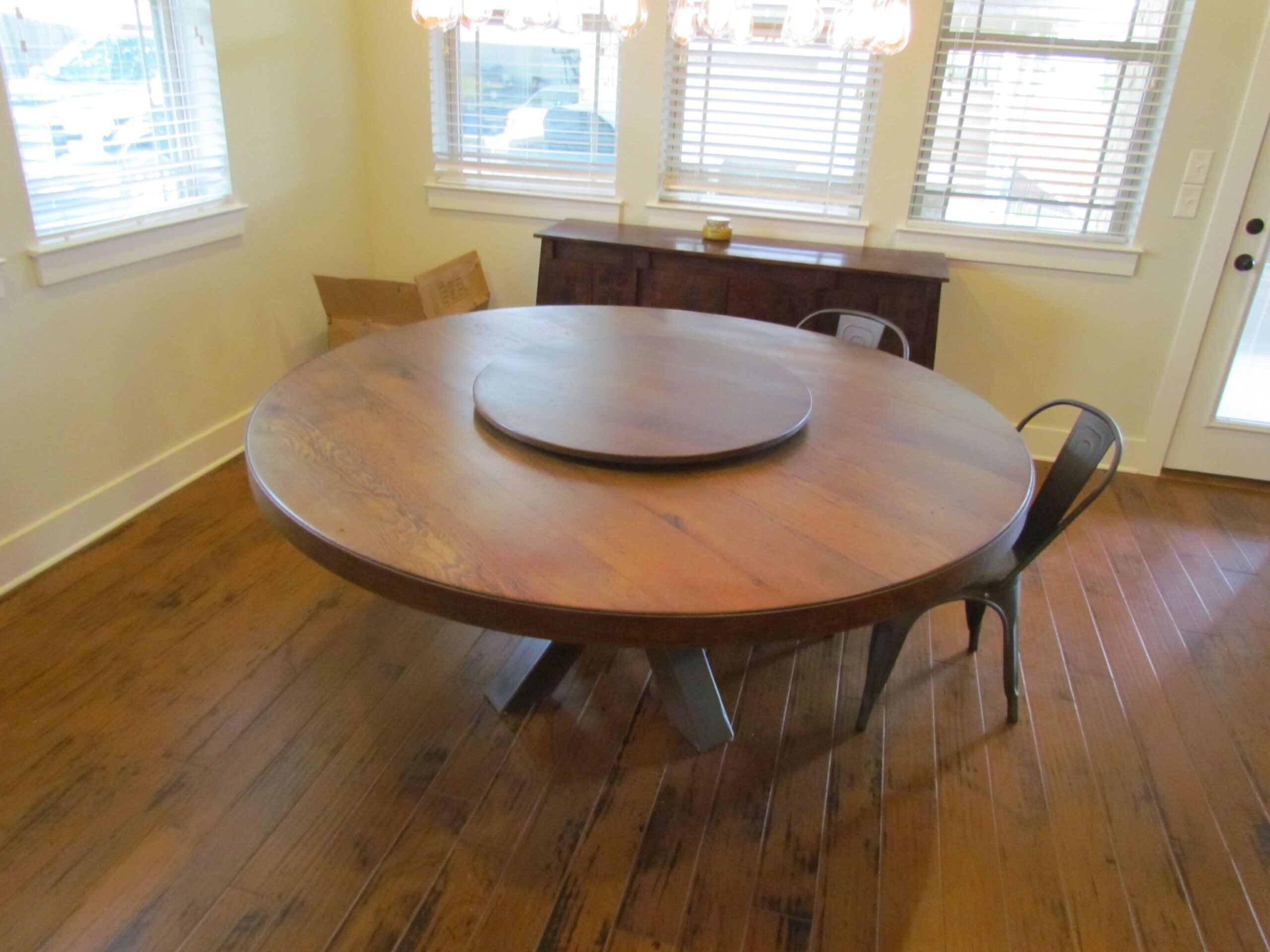 Buy Hand Crafted White Oak 72&quot; Round Dining Table With Lazy Susan, Made ... for Round Dining Table With Lazy Susan