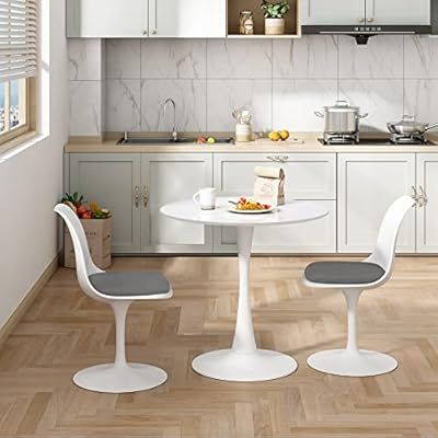 Buy Jaxpety Dining Table Set 3 Piece Dining Room Table Set Tulip Table ... with regard to Styling Your Gray 3-Piece Table Set A Practical Guide