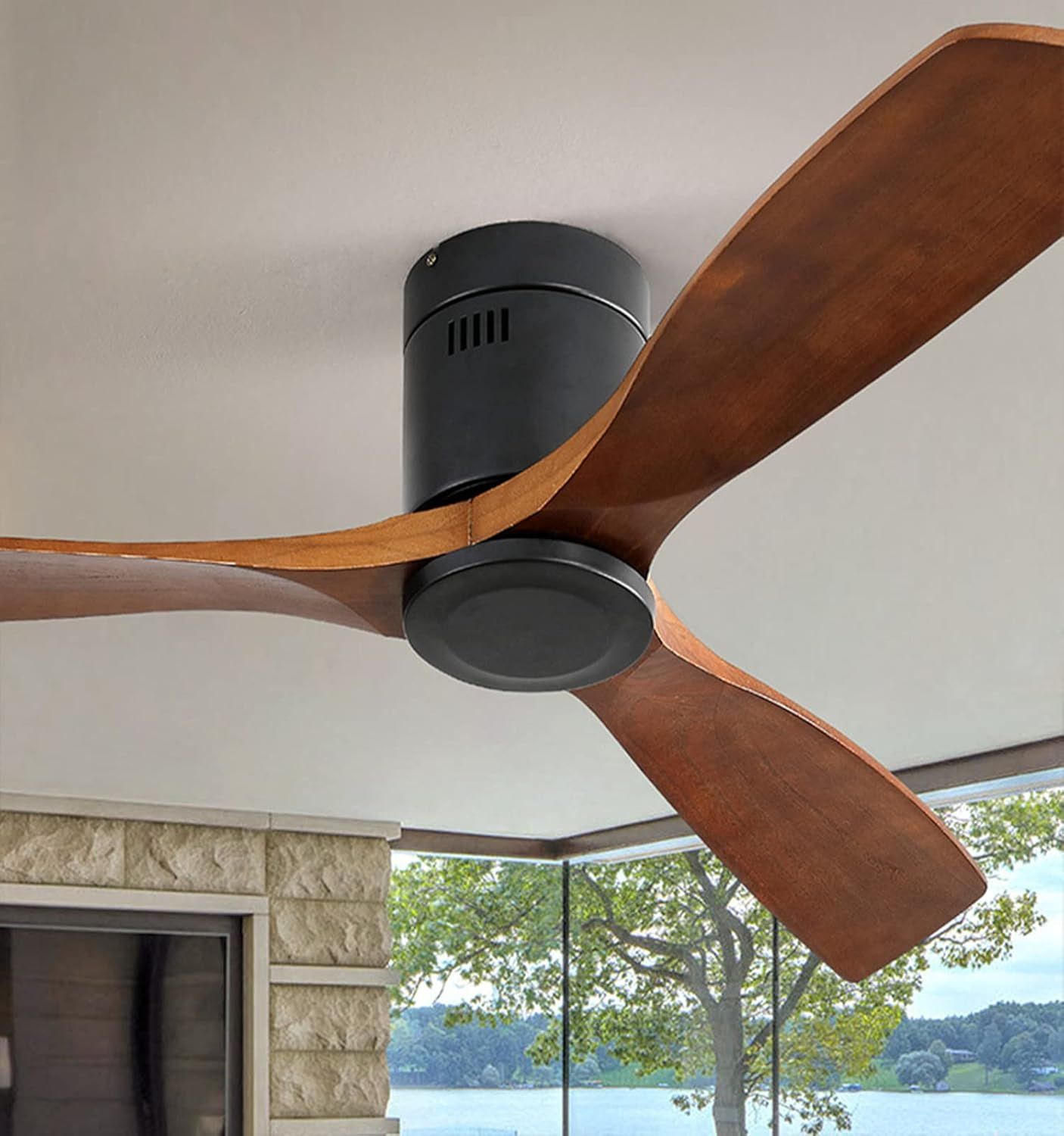 Buy Rela Mall 52'' Low Profile Ceiling Fan Without Light, Modern ... within Understanding the Science Behind Quiet Outdoor Ceiling Fan Operation