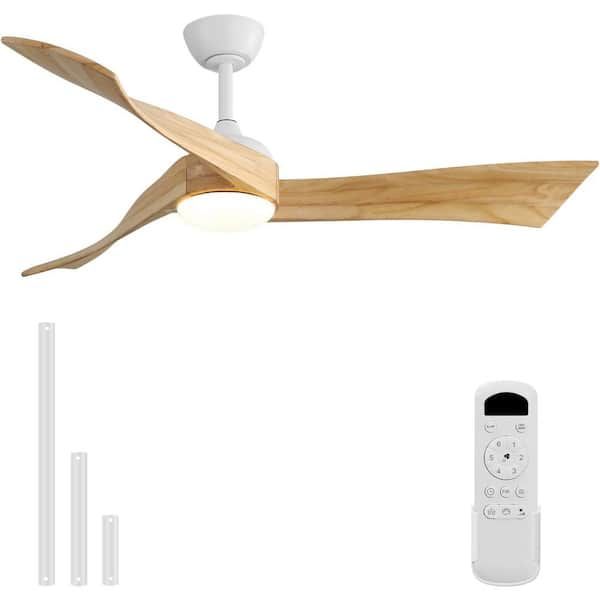Caci Mall 52 In. Indoor/Outdoor White Ceiling Fan Integrated Led With ... within Outdoor Ceiling Fan With Integrated Lighting