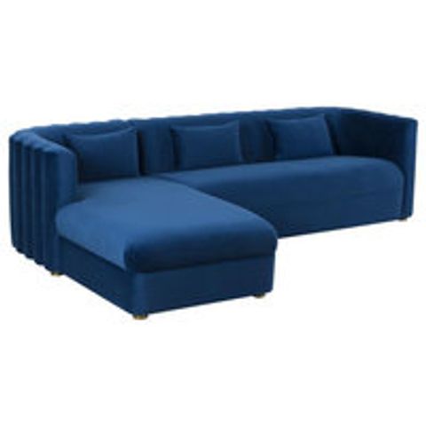 Callie Navy Velvet Sectional - Laf - Traditional - Area Rugs - By Bison Commerce | Houzz with regard to Callie Navy Velvet Sectional, Laf, Navy