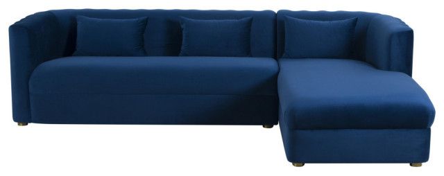Callie Velvet Sectional - Contemporary - Sectional Sofas - By Tov ... inside Why the LAF Navy Velvet Sectional is a Must-Have for Your Living Room